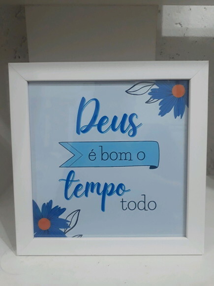 Quadro religioso Deus é bom o tempo todo