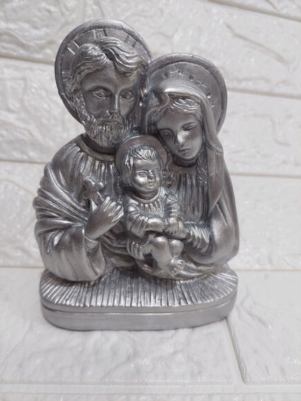 Sagrada Família busto 13 cm, prata