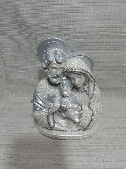 Sagrada Família busto 20cm com pérolas