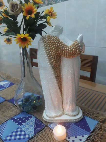Sagrada Família de Nazaré com pérolas e strass
