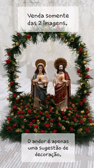 Sagrado Coração de Jesus e Maria 30cm