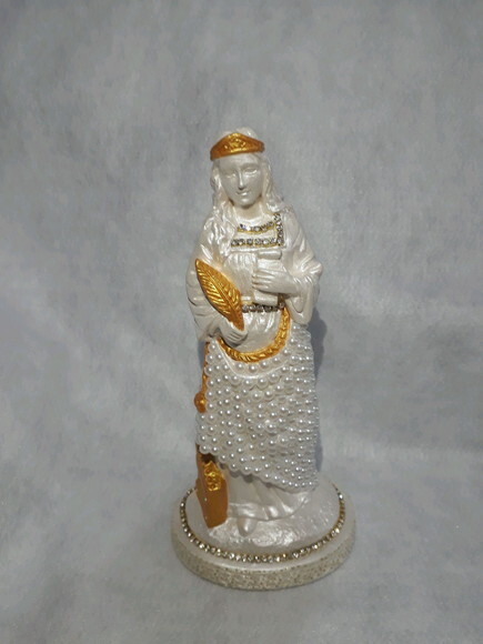 Santa Cecília 20cm - Padroeira dos músicos.