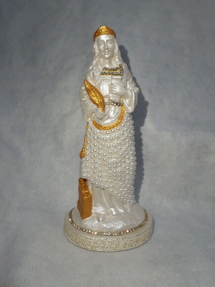 Santa Cecília 20cm - Padroeira dos músicos.