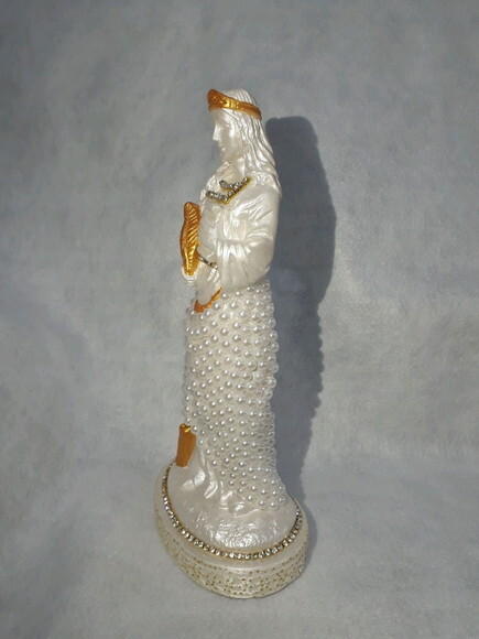 Santa Cecília 20cm - Padroeira dos músicos.