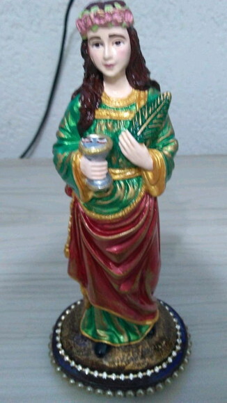 Santa Luzia 20cm - Protetora dos olhos.