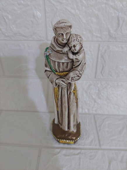 Santo Antonio , Imagem De Gesso , 20cm