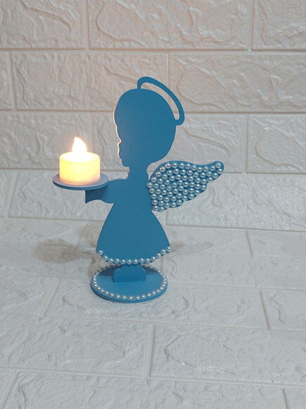 Anjo em MDF, Menino, para enfeite de mesa