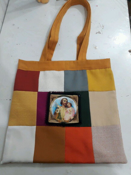 Bolsa de tecido religiosa - Santo/Santa