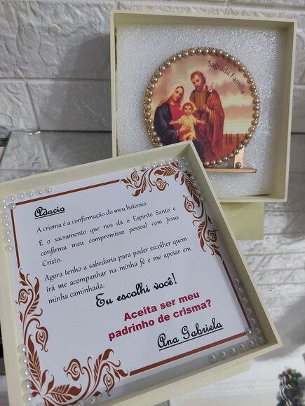 Caixa Convite para Padrinho de Crisma