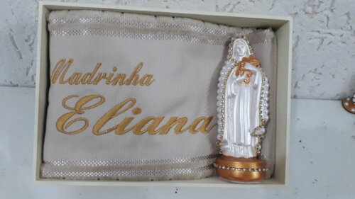 Caixa Convite para Madrinha de Crisma/com Santa Terezinha