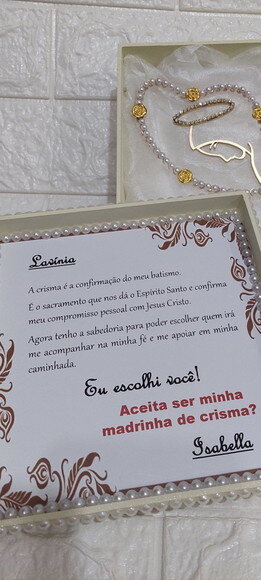 Caixa Convite para Padrinho/Madrinha de Crisma