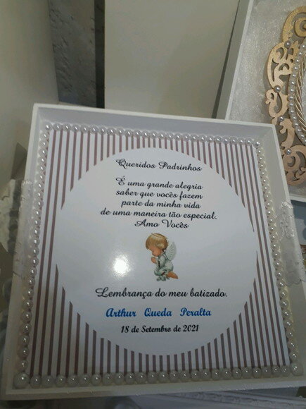 Caixa para Padrinho/Madrinha de Batizado