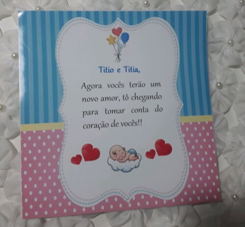 Caixa Revelação de Gravidez - Titio e Titia