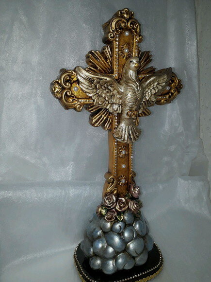 Crucifixo com Espírito Santo 38cm