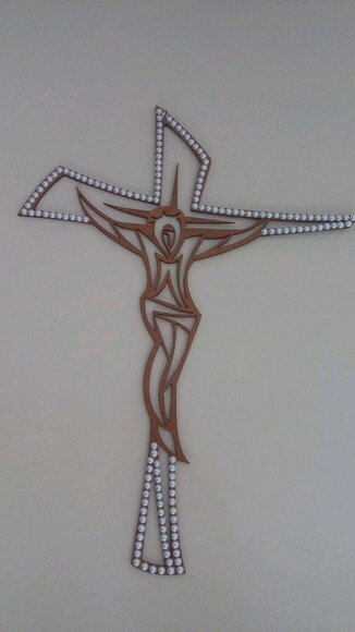 Crucifixo estilizado 35cm