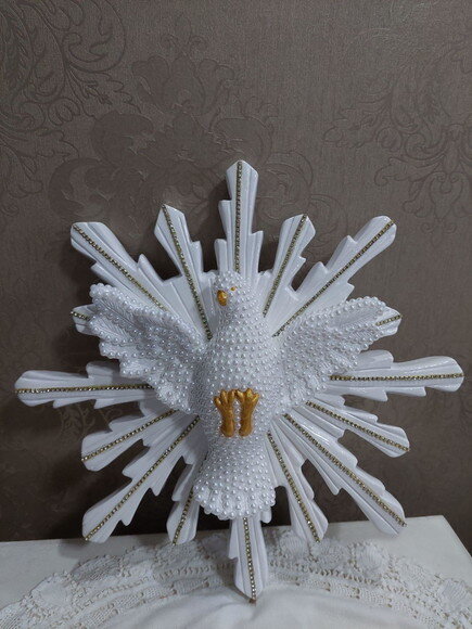 Divino Espírito Santo com Pérolas, 30 cm