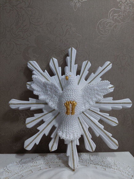 Divino Espírito Santo com Pérolas, 30 cm