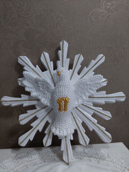 Divino Espírito Santo com Pérolas, 30 cm
