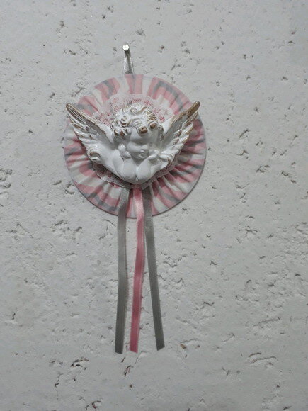 Enfeite de porta com Anjo, para quarto de menina