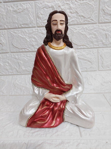 Jesus Meditando , Imagem De 20cm