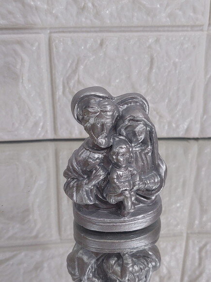 Lembrancinha da Sagrada Família, 8cm, prata