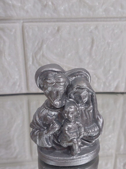 Lembrancinha da Sagrada Família, 8cm, prata