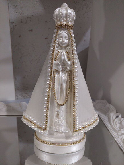 Nossa Senhora Aparecida 20 cm com Pérolas