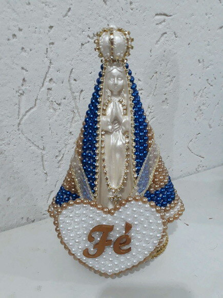 Nossa Senhora Aparecida 20cm, com coração Fé