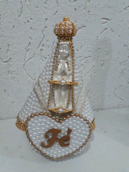 Nossa Senhora Aparecida 20cm, com coração Fé