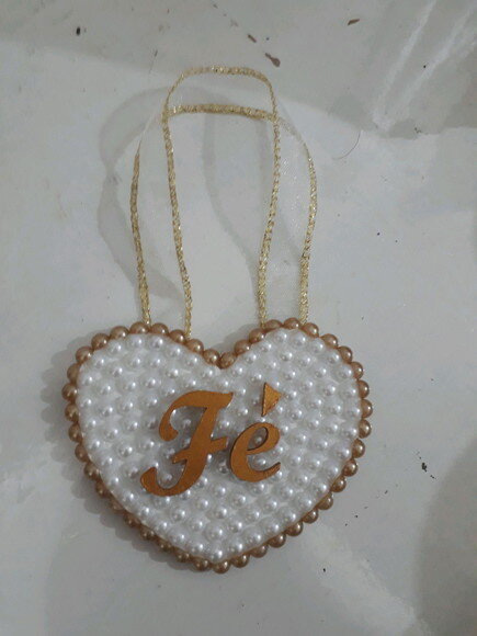 Nossa Senhora Aparecida 20cm, com coração Fé