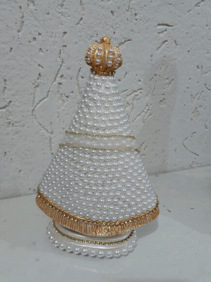 Nossa Senhora Aparecida 20cm, com coração Fé