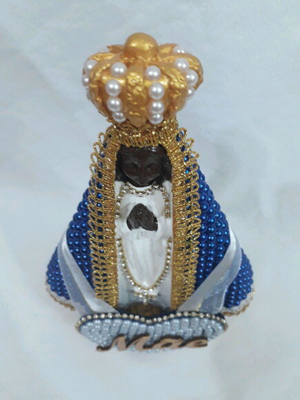 Nossa Senhora Aparecida 25 cm, com coração Mãe