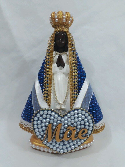 Nossa Senhora Aparecida 25 cm, com coração Mãe