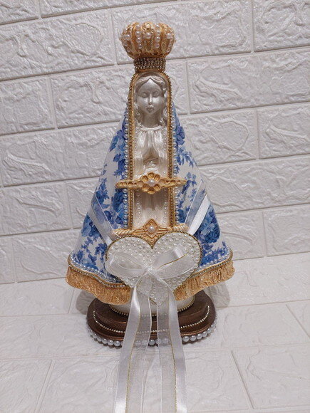 Nossa Senhora Aparecida 40cm , Casamento , com Porta Aliança