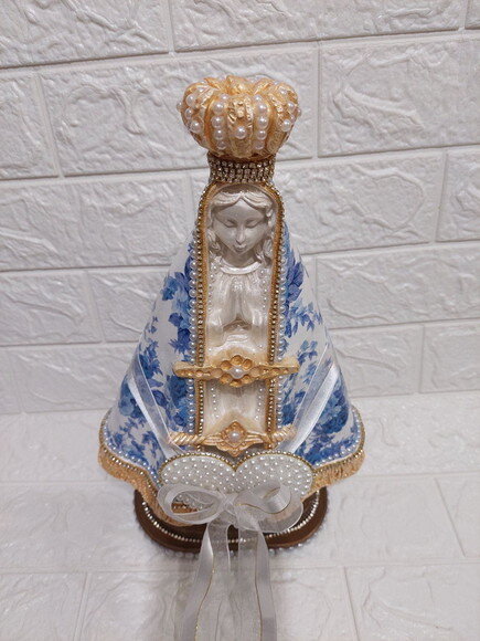 Nossa Senhora Aparecida 40cm , Casamento , com Porta Aliança