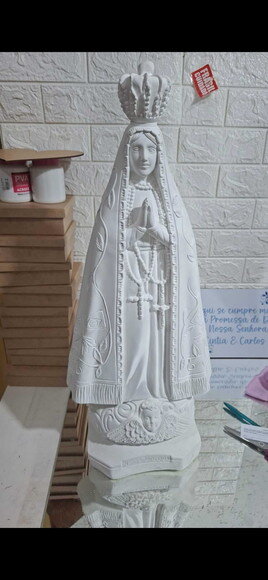 Nossa Senhora Aparecida 65 cm Gesso Cru