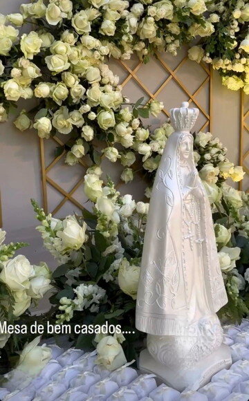 Nossa Senhora Aparecida 65cm, Casamento , Noiva