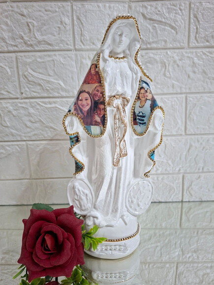 Nossa Senhora das Graças Personalizadas com Fotos , 30cm