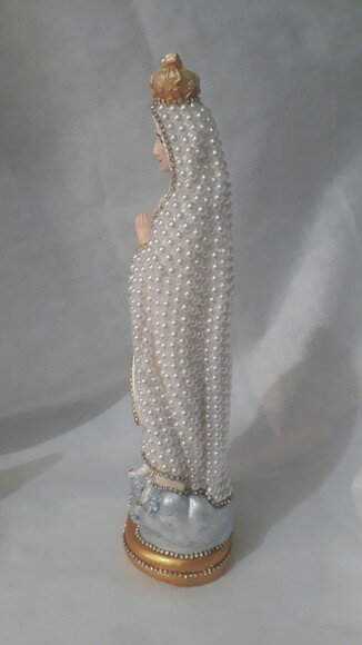 Nossa Senhora de Fátima 30 cm em pérolas.