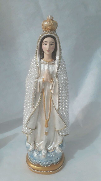 Nossa Senhora de Fátima 30 cm em pérolas.