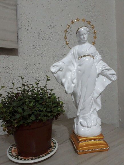 Nossa Senhora do Sorriso com resplendor..