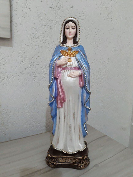 Nossa Senhora Grávida com Divino Espírito Santo, 30 cm