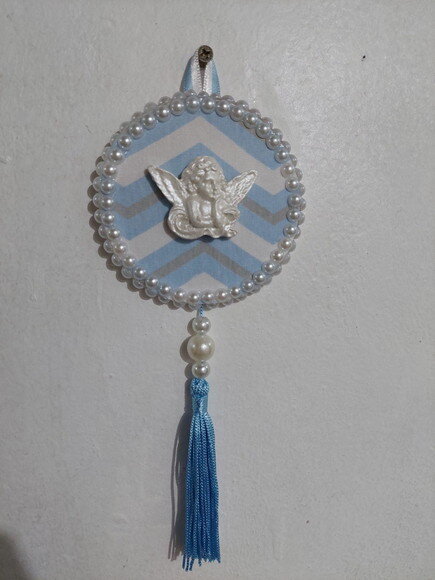 Pingente de porta com anjo da guarda