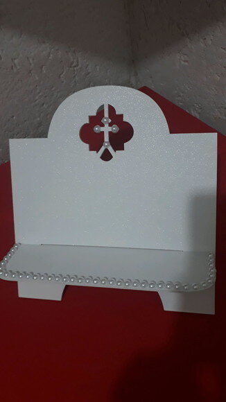 Porta Bíblia em mdf branco