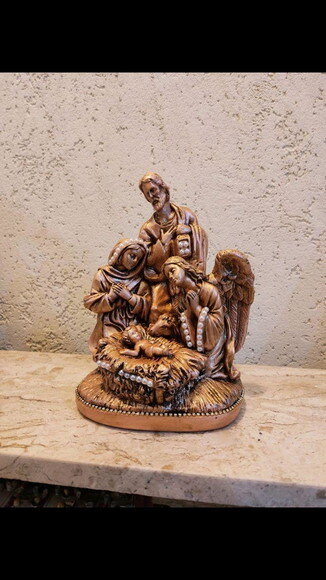 Presépio Sagrada Família com Anjo 22cm