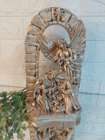 Presépio Sagrada Família com Anjo 30cm