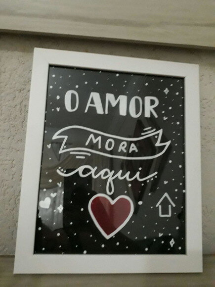 Quadro Decorativo com frase de Amor