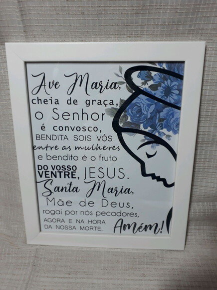 Quadro Decorativo religioso com Ave Maria