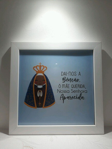 Quadro Decorativo religioso com Nossa Senhora Aparecida