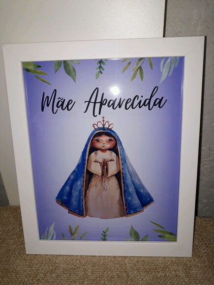 Quadro Decorativo religioso com Nossa Senhora Aparecida